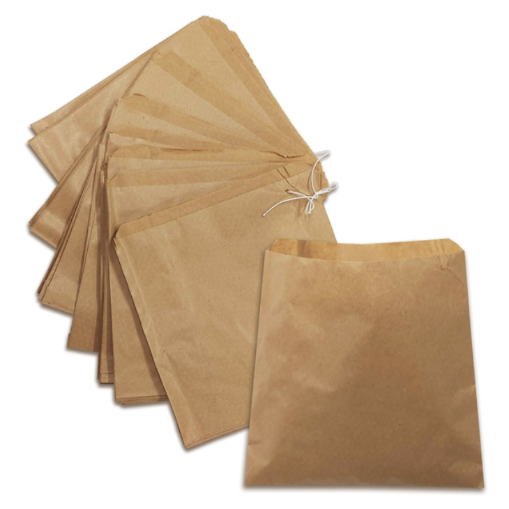 Kraft chip paper bags- 8.5 x 8.5- 1 x 1000pk