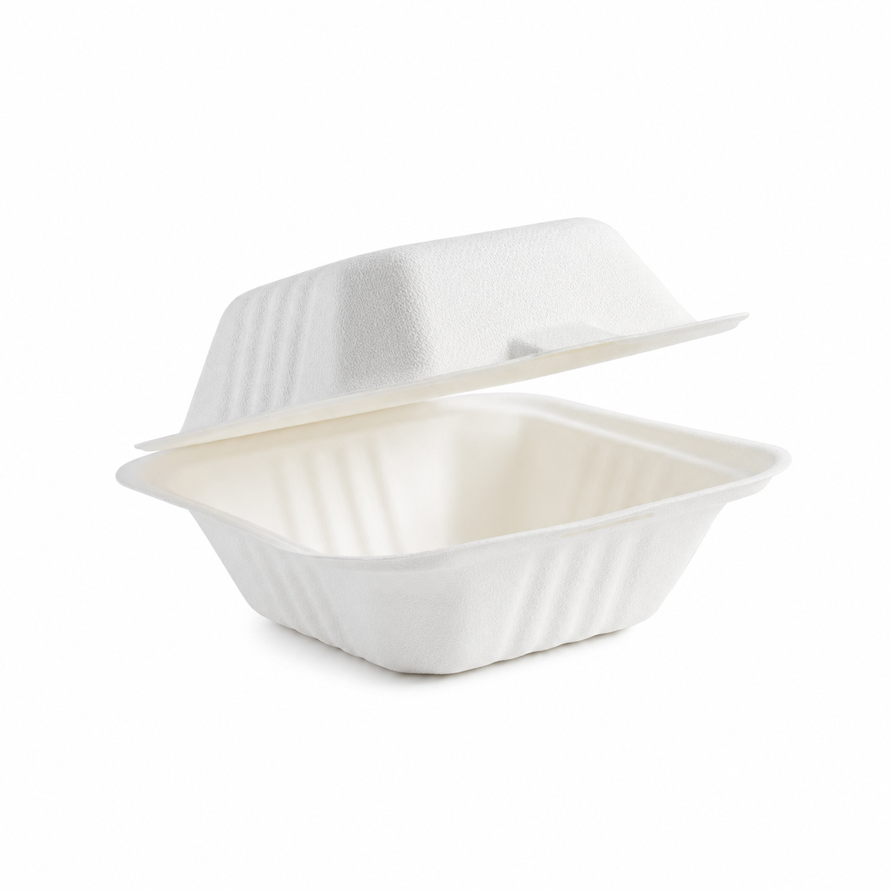 Bagasse clamshell burger Box 6" - 500 Pack