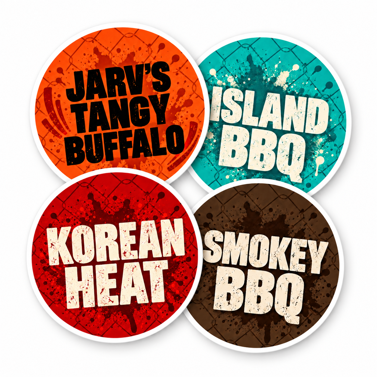 Wing Shack Co flavour stickers (1 X 500ea)