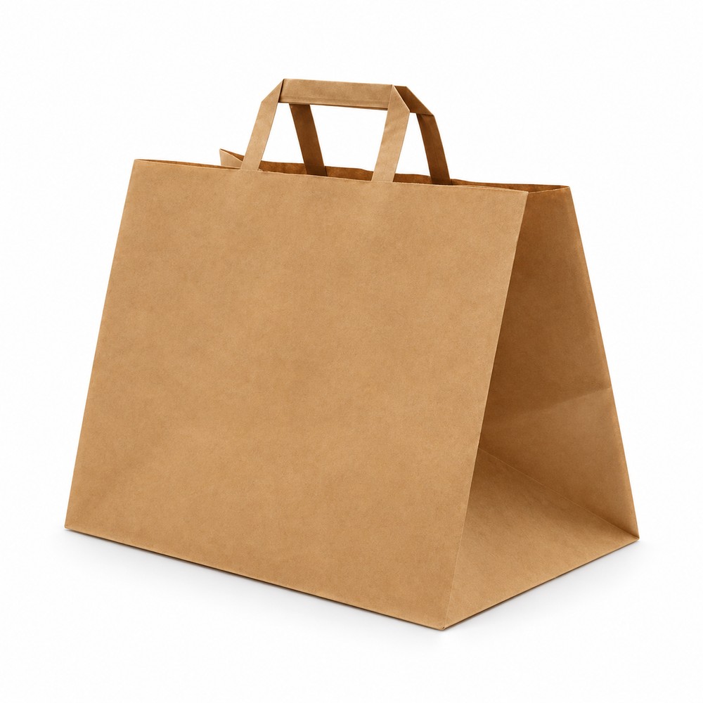 XL Kraft Flat Handle Paper Bags