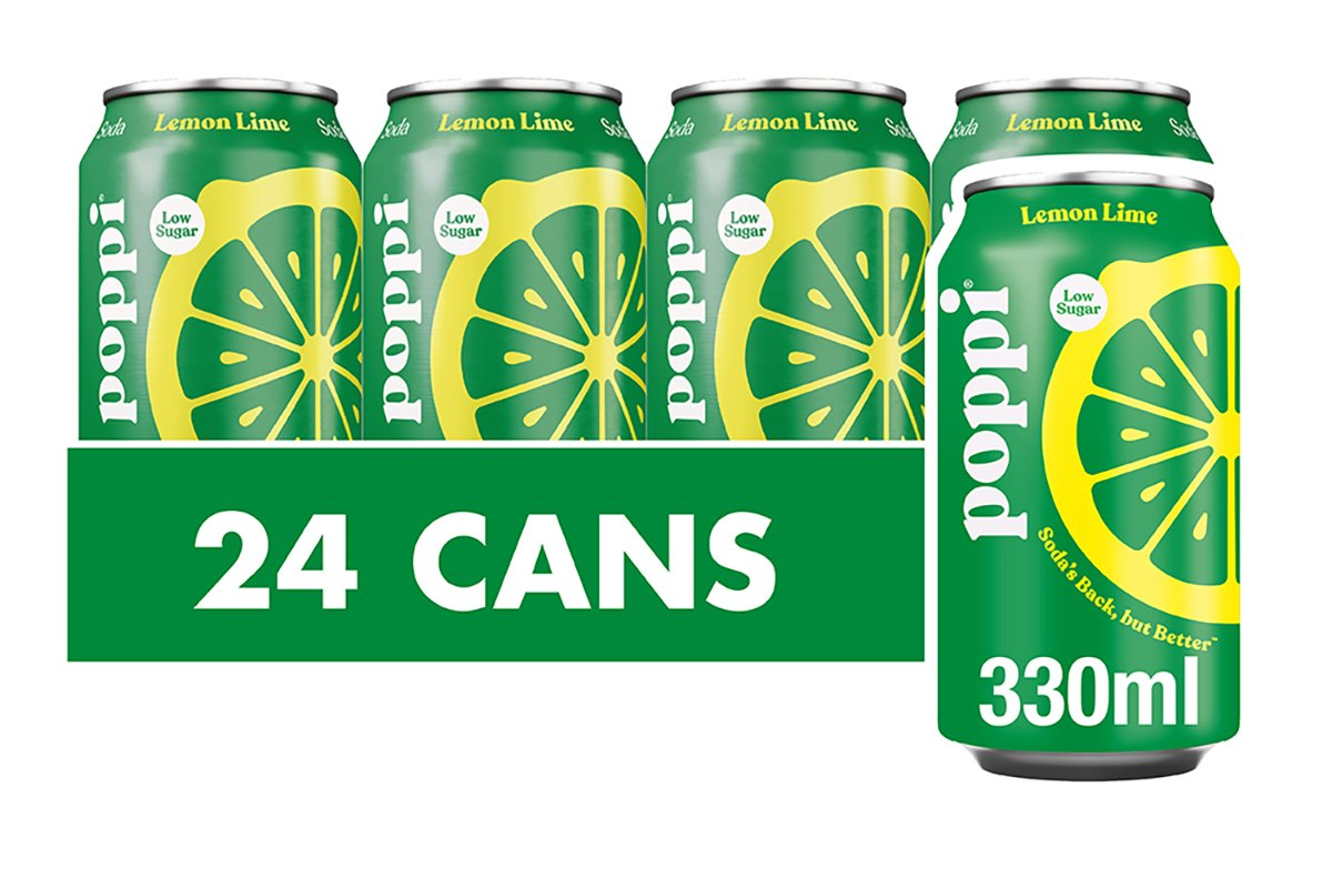poppi Lemon Lime Soda 330ml Can