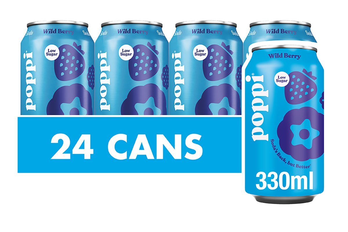poppi Wild Berry Soda 330ml Can